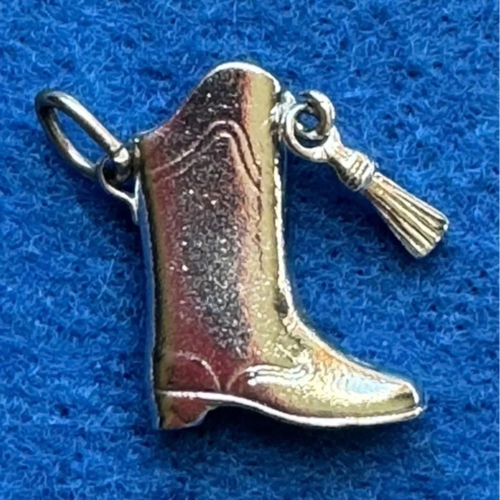 Zales 925 Sterling Silver Color Guard Drill Team Majorette boot bracelet charm